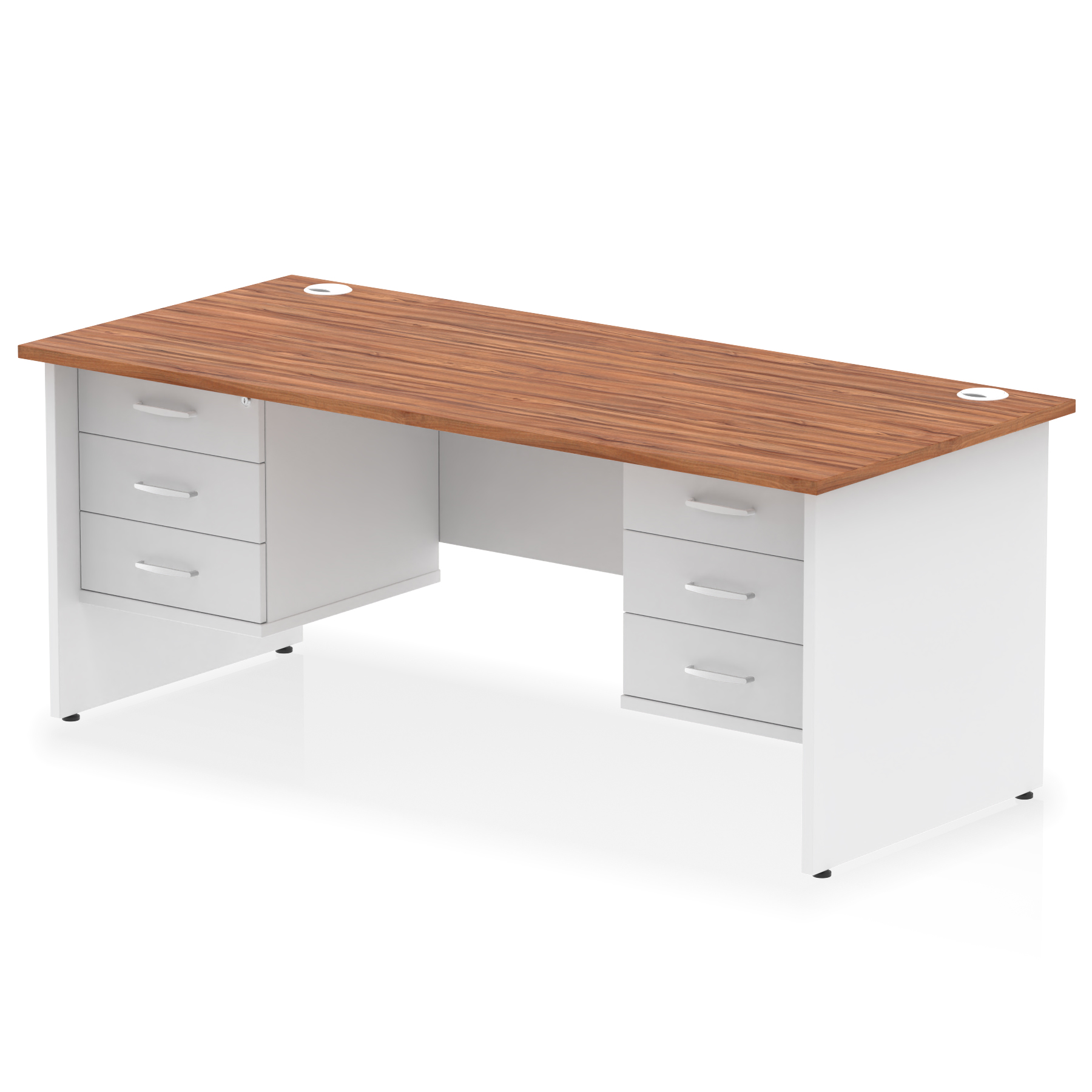 Walnut & White / White Panel Frame