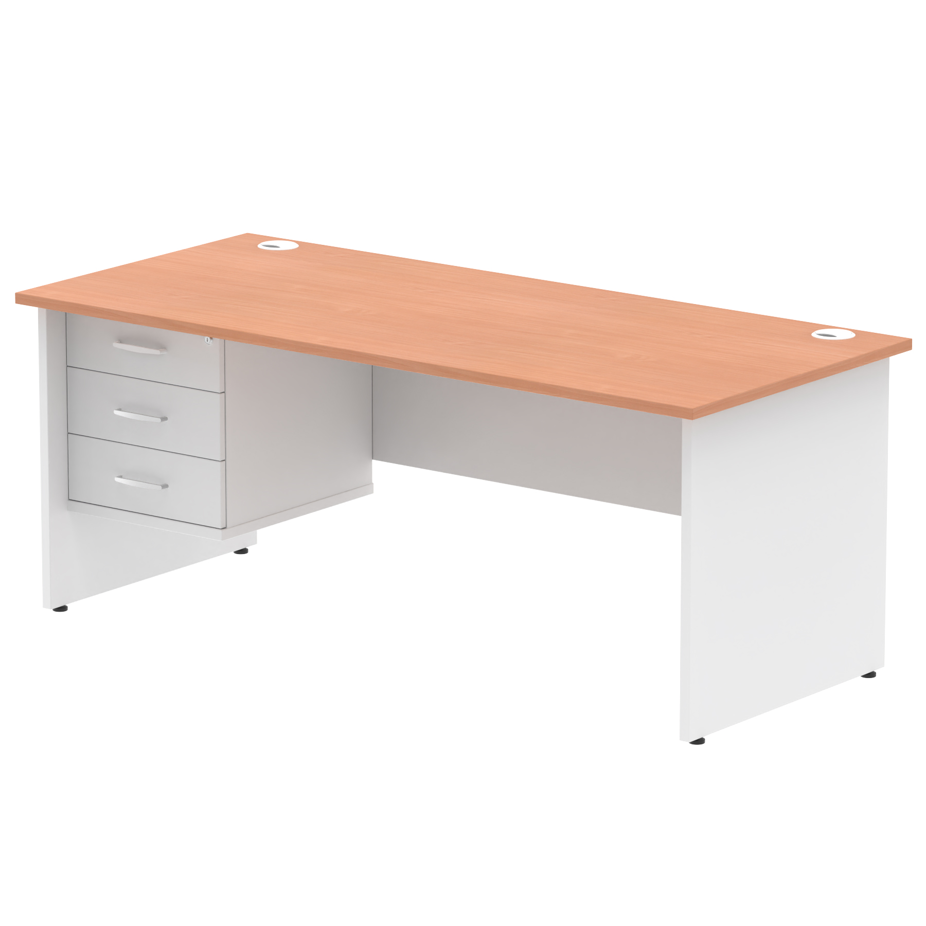 Beech & White / White Panel Frame