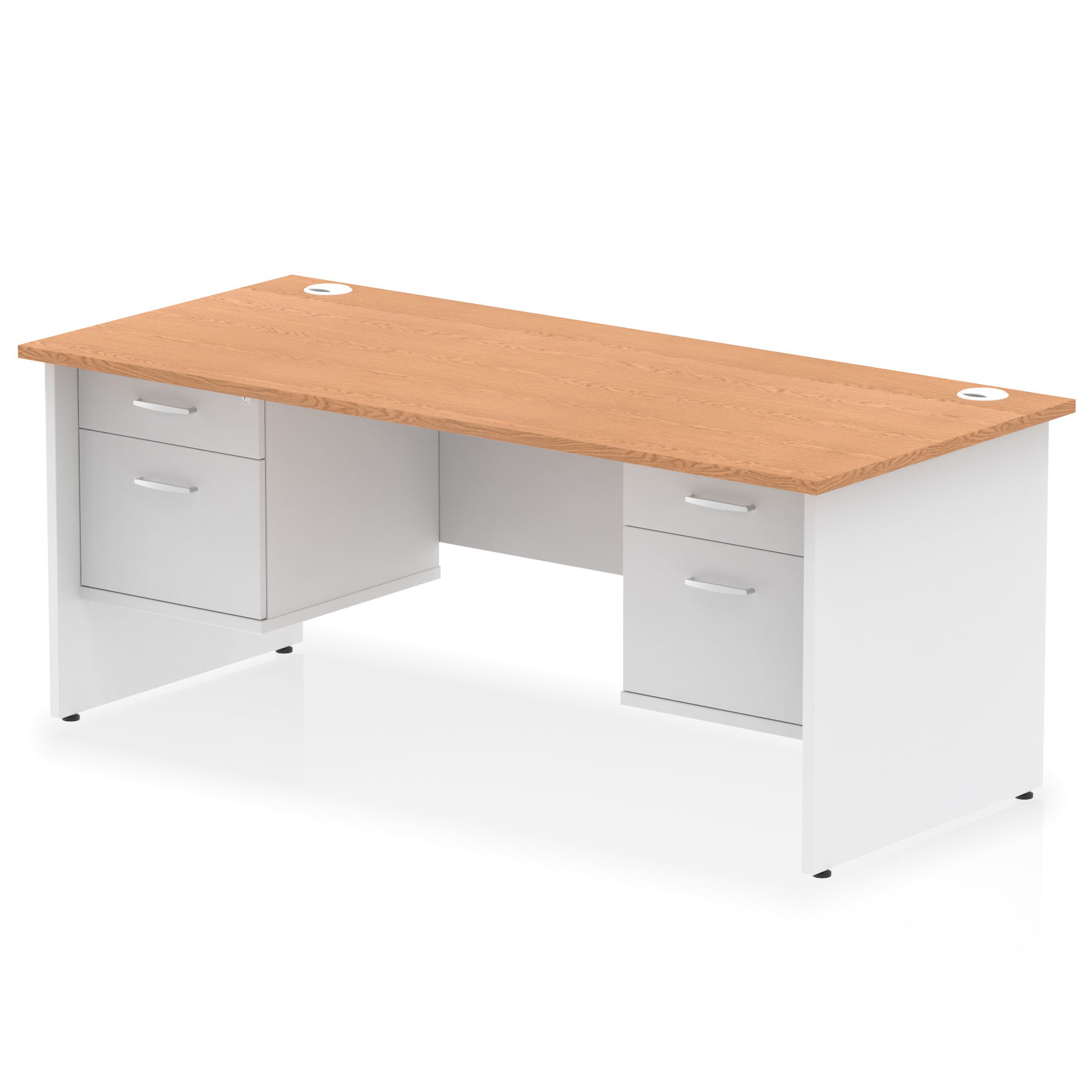 Oak & White / White Panel Frame