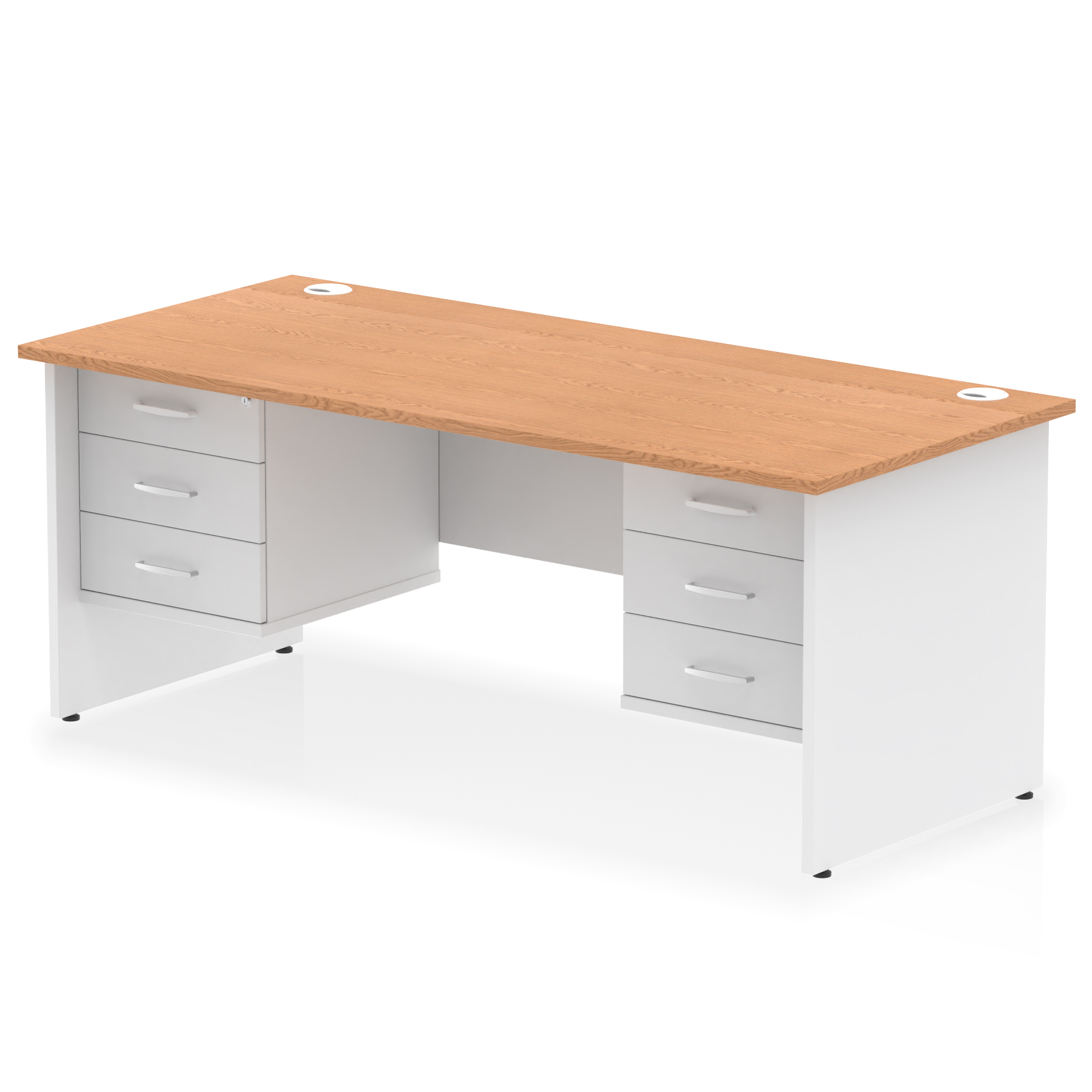 Oak & White / White Panel Frame