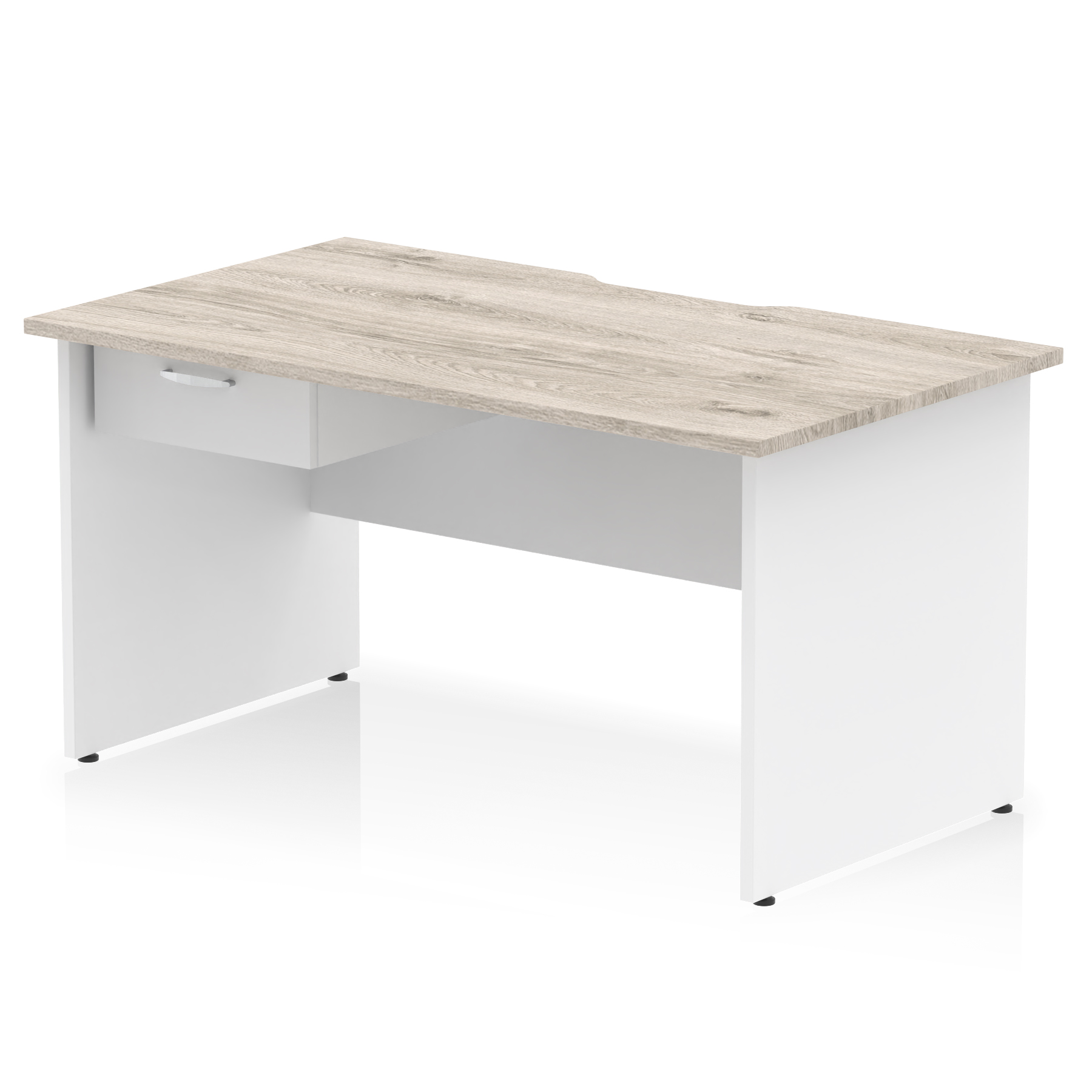 Grey Oak & White / White Panel Frame