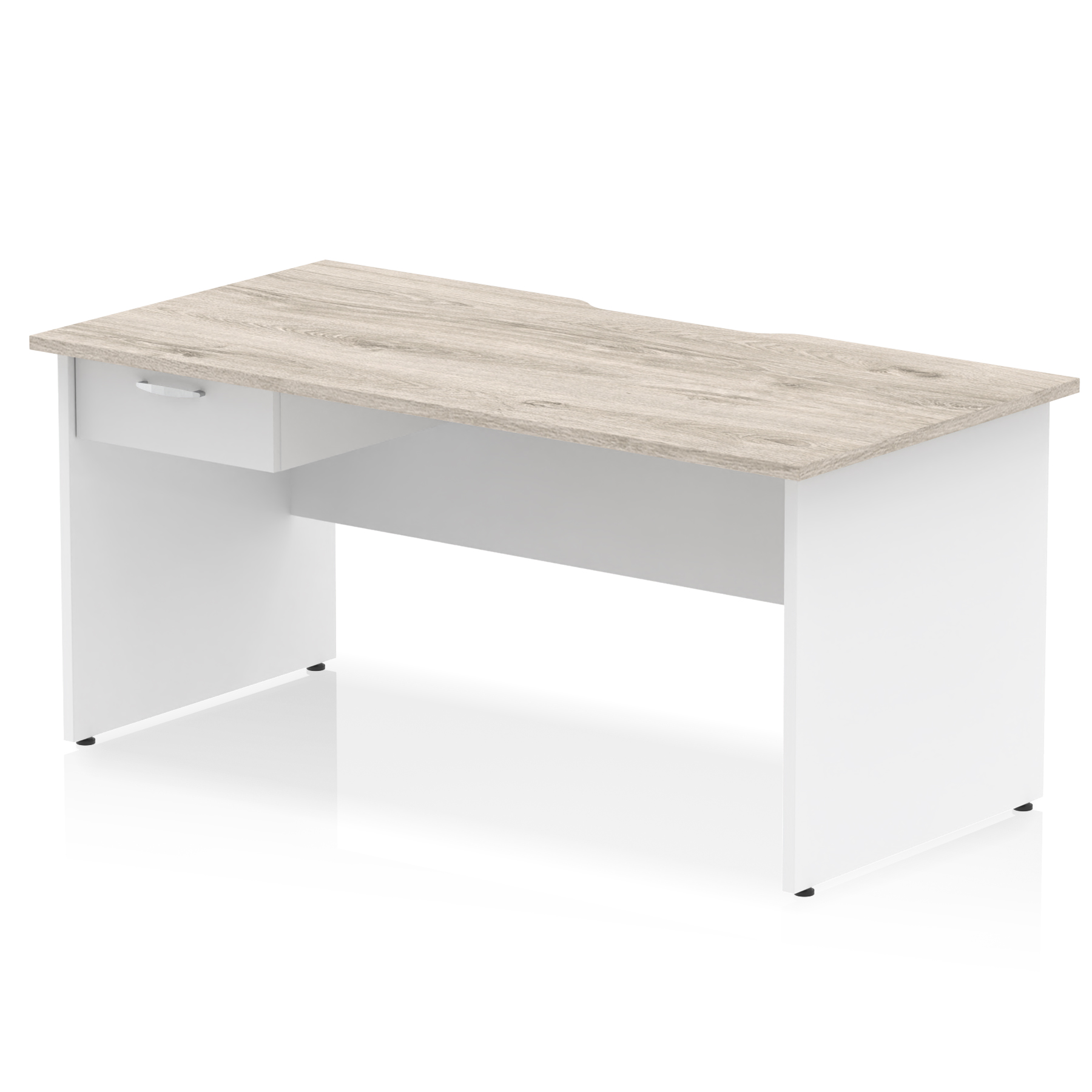 Grey Oak & White / White Panel Frame