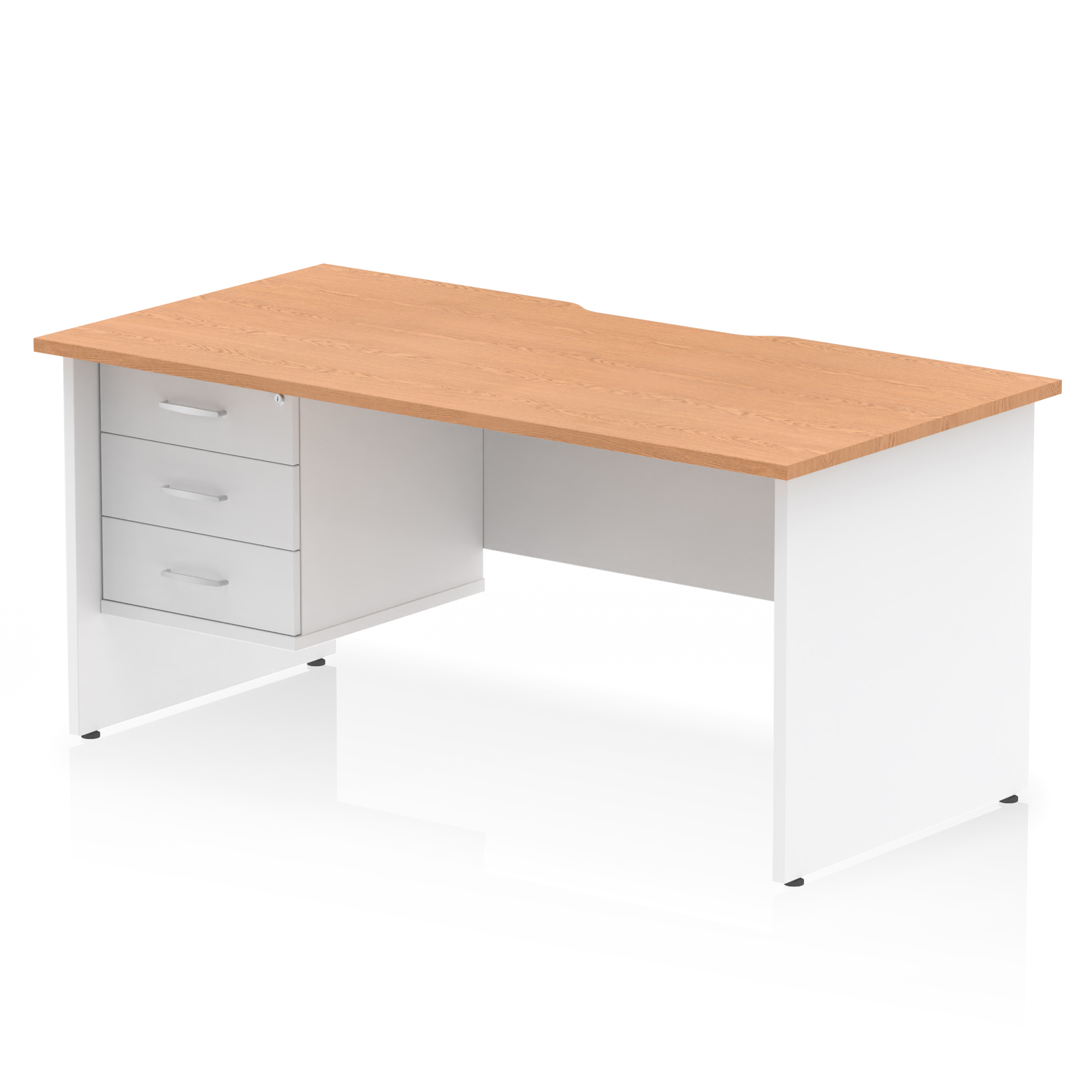 Oak & White / White Panel Frame