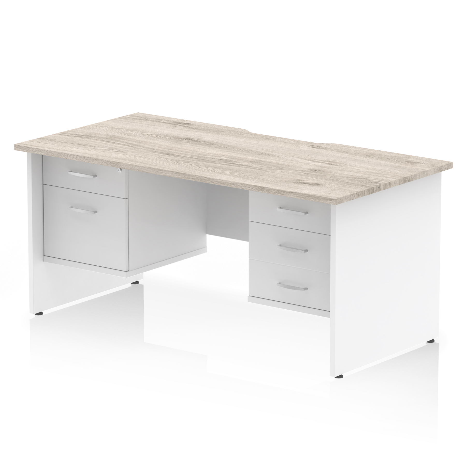 Grey Oak & White / White Panel Frame