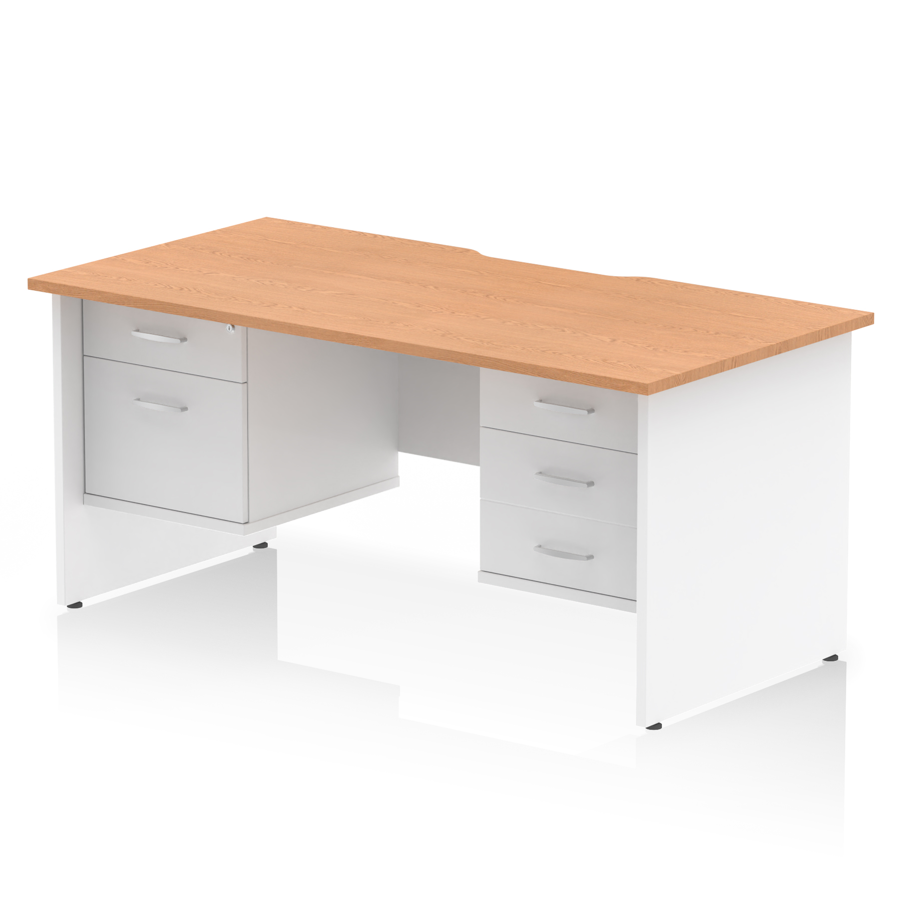 Oak & White / White Panel Frame
