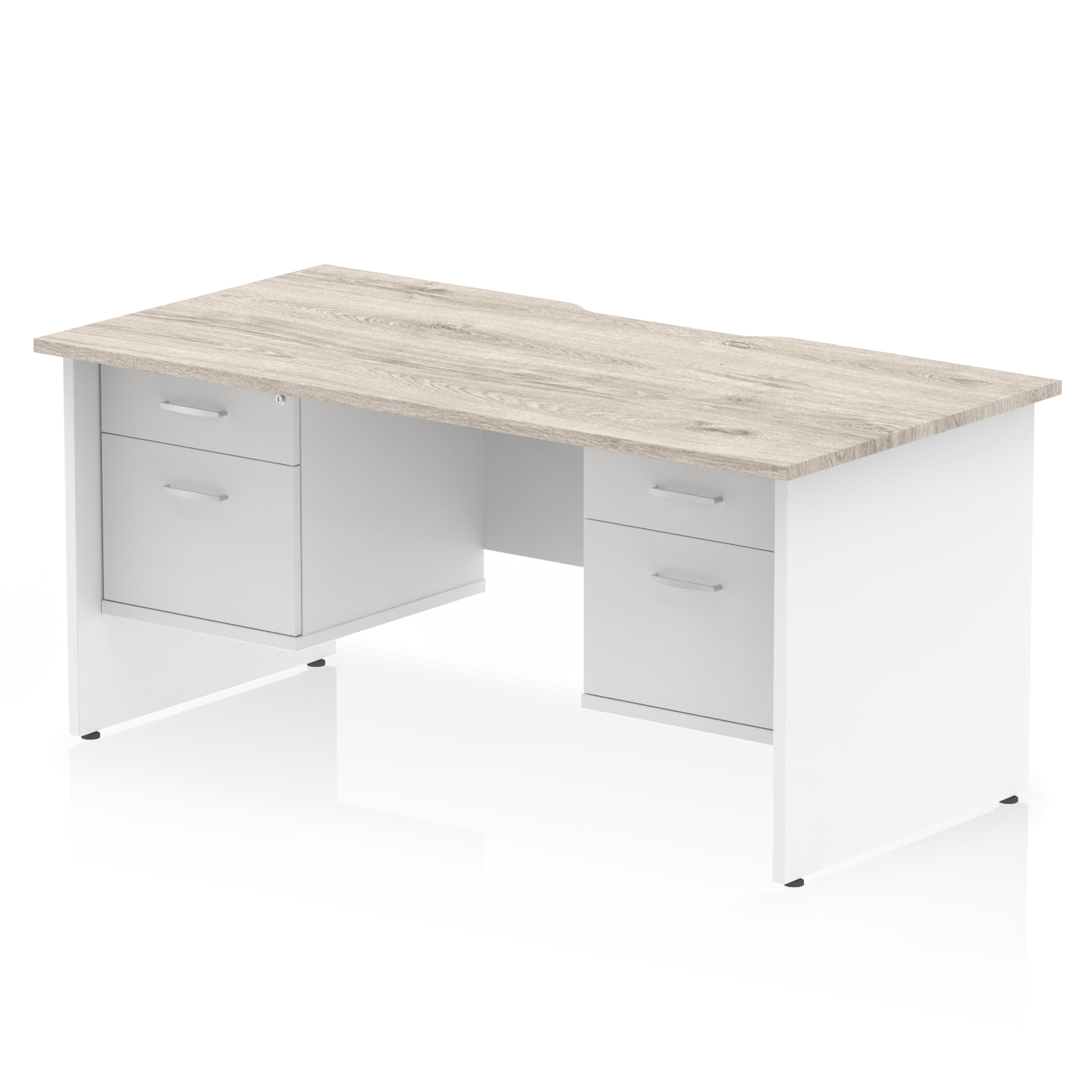 Grey Oak & White / White Panel Frame