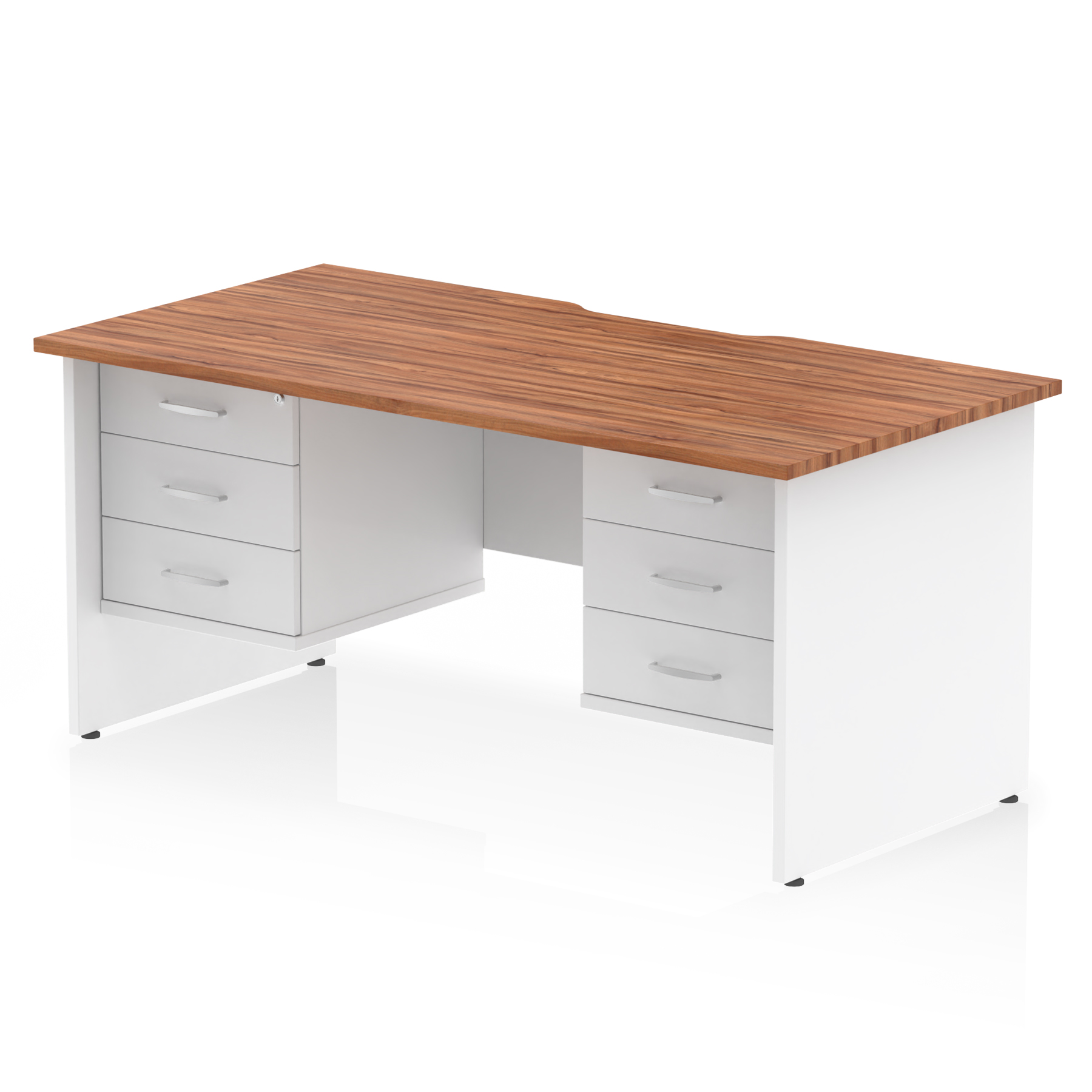 Walnut & White / White Panel Frame